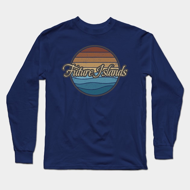 Future Islands Retro Waves Long Sleeve T-Shirt by North Tight Rope